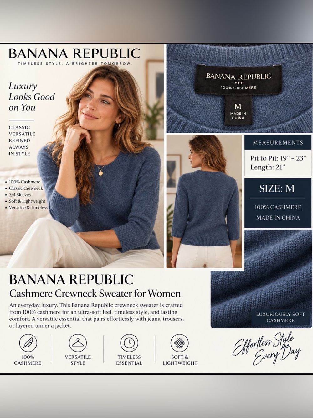 Banana Republic Cashmere Crew Neck